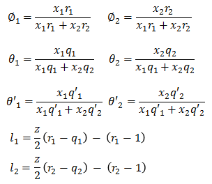 UNIQUAC equation parameter