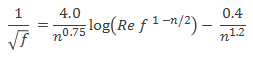 Friction factor turbulent flow Dodge Metzner